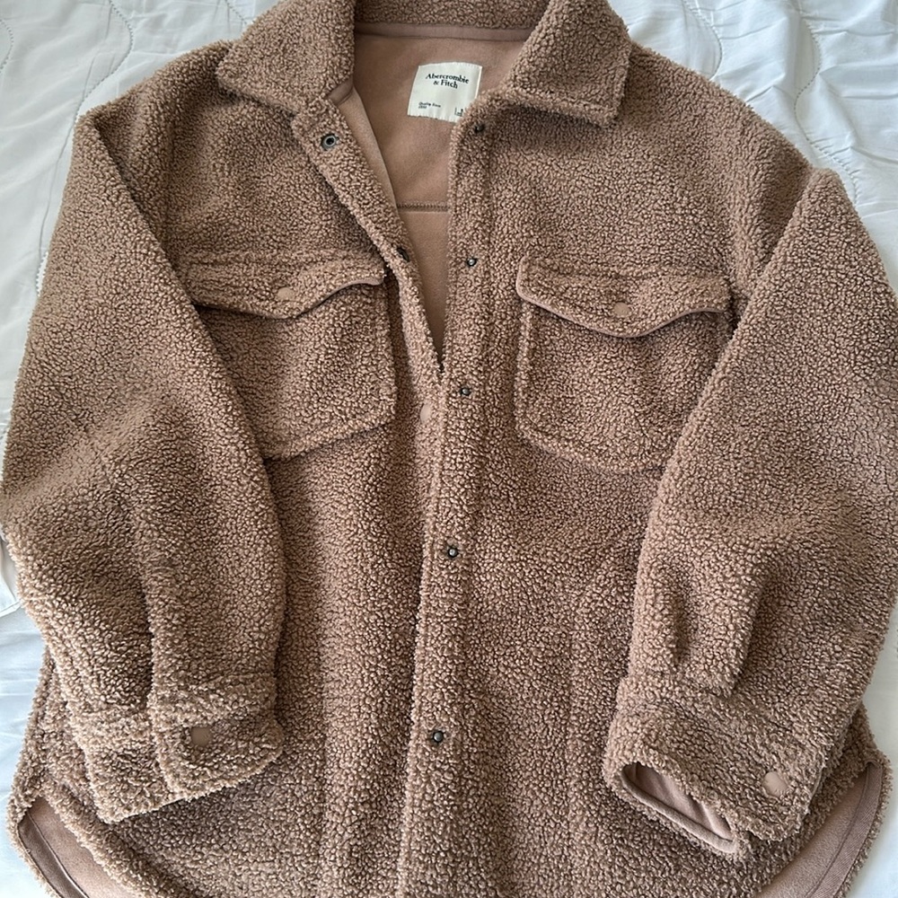 Abercrombie & Fitch Tan Teddy Jacket